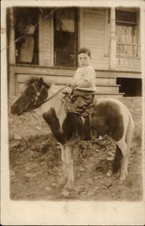 Boy on Pinto Horse Boy on Pinto Horse