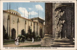 Avenue of Progress, showing Base and Pillars of Machinery Palace Avenue of Progress, showing Base and Pillars of Machinery Palace
