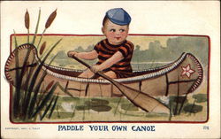Young Boy in Small Canoe Young Boy in Small Canoe