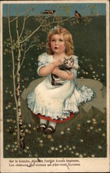 Girl Holding Cat Girl Holding Cat