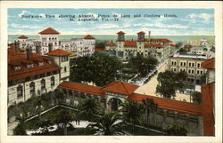 Bird's-Eye View showing Alcazar, Ponce de Leon & Cordova Hotels Bird's-Eye View showing Alcazar, Ponce de Leon & Cordova Hotels