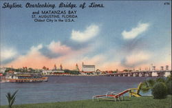 Skyline Overlooking Bridge of Lions and Matanzas Bay - Oldest City in the USA Skyline Overlooking Bridge of Lions and Matanzas Bay - Oldest City in the USA