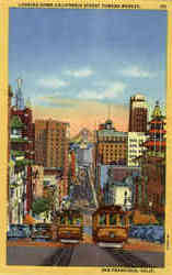 Looking Down California Street Toward Market