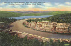 Rock Cut On Cadillac Mountain Road Overlooking Eagle Lake, Acadia National Park
