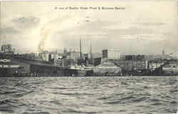 A View Of Seattle Water Front And Business Section