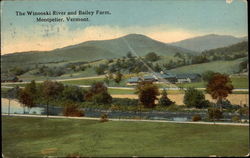 The Winooski Rier and Bailey Farm Montpelier, VT Postcard Postcard