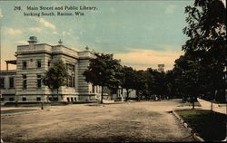Main Street and Public Library, Looking South Main Street and Public Library, Looking South