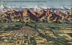 Denver and 100 miles of Colorado's famous mountain peaks Denver and 100 miles of Colorado's famous mountain peaks