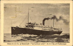 Ocean S.S. Co. of Savannah - "Savannah Line" - S.S. City of Chattanooga Ocean S.S. Co. of Savannah - "Savannah Line" - S.S. City of Chattanooga