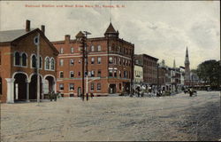 Railroad Station and West Side Main St Railroad Station and West Side Main St