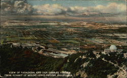 Aerial View from Summit of Mount Lowe Incline Aerial View from Summit of Mount Lowe Incline