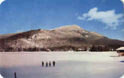 Blue Mountain Lake In Winter