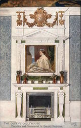 The Queen's Dolls' House - Fireplace and Overmantel in Queen's Bedroom The Queen's Dolls' House - Fireplace and Overmantel in Queen's Bedroom