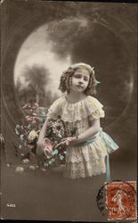 Little Girl With Flowers Little Girl With Flowers