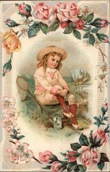 Little Boy with Butterfly Net and Jar Little Boy with Butterfly Net and Jar