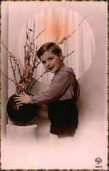 Boy with Vase of Flowers Boy with Vase of Flowers