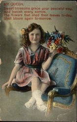 Girl with Bunch of Flowers Girl with Bunch of Flowers