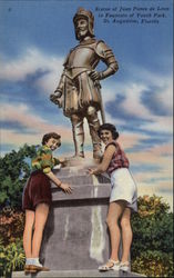 Statue of Juan Ponce de Leon in Fountain of Youth Park Statue of Juan Ponce de Leon in Fountain of Youth Park