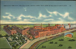 Bird's Eye View of WK Kellogg Plant - Home of Kellogg's Corn Flakes Bird's Eye View of WK Kellogg Plant - Home of Kellogg's Corn Flakes