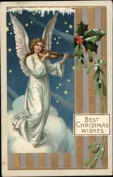 Best Christmas Wishes Angels Postcard Postcard