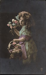 Portrait of Young Girl ith Flowers Portrait of Young Girl ith Flowers