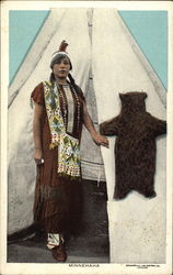 Minnehaha - Girl in Native American Dress and Teepee Minnehaha - Girl in Native American Dress and Teepee