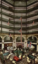 Unique Lobby of famous Brown Palace Hotel Unique Lobby of famous Brown Palace Hotel