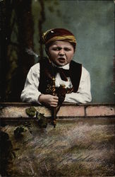 Young Boy in Native Costume Smoking Young Boy in Native Costume Smoking