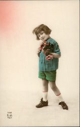 Portrait of Young Boy with Flowers Portrait of Young Boy with Flowers