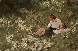 Girls Sitting in a Field of Flowers - Feldblumen (field blooms) Girls Sitting in a Field of Flowers - Feldblumen (field blooms)