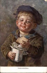 Young Boy Eating Crackers Young Boy Eating Crackers