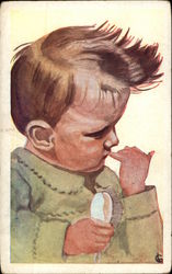Little Boy holding a Hair Brush Little Boy holding a Hair Brush