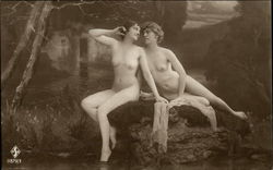 Two Nude Women at Water's Edge Two Nude Women at Water's Edge