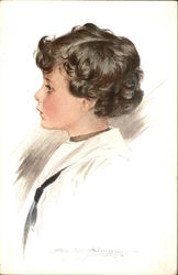 "Our Sunshine" - Profile Portrait of a Young Boy with Black Curls "Our Sunshine" - Profile Portrait of a Young Boy with Black Curls