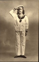 Portrait of Young Girl in Sailor Uniform Portrait of Young Girl in Sailor Uniform