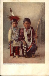 "Two Little Braves" - Indian Boys in Native Attire "Two Little Braves" - Indian Boys in Native Attire