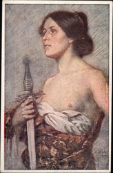 "Tragedies" - Topless Woman holding Sword "Tragedies" - Topless Woman holding Sword