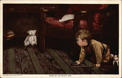 Boy Playing at Soldiers with his Teddy Bear Boy Playing at Soldiers with his Teddy Bear