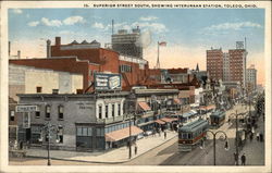 View of Superior Street South, showint Interurban Station View of Superior Street South, showint Interurban Station