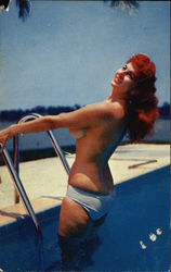 "Cooling Off" - Topless Redhead on Swimming Pool Ladder "Cooling Off" - Topless Redhead on Swimming Pool Ladder