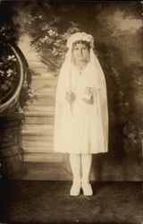 Girl in First Communion Dress Girl in First Communion Dress