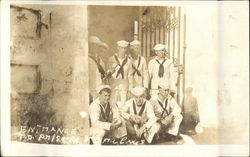USS Texas Sailors Posing at Prison Gate Entrance USS Texas Sailors Posing at Prison Gate Entrance