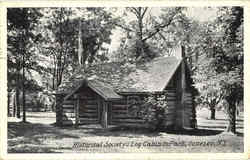 Historical Society's Log Cabin In Park Historical Society's Log Cabin In Park