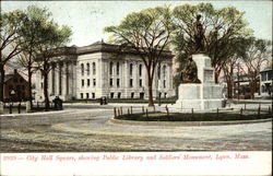 City Hall Square, showing Public Library & Soldiers' Monument City Hall Square, showing Public Library & Soldiers' Monument