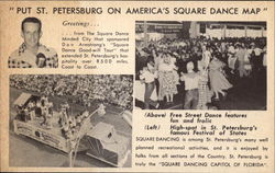 "Put St. Petersburg on America's Square Dance Map" Florida Postcard Postcard
