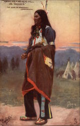 From his Forehead Fell His Tresses, The Song of Hiawatha, Longfellow From his Forehead Fell His Tresses, The Song of Hiawatha, Longfellow