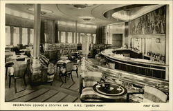 Observation Lounge & Cocktail Bar R.M.S. Queen Mary, First Class Observation Lounge & Cocktail Bar R.M.S. Queen Mary, First Class
