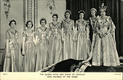 The Queen with her maids of honour and mistress of the robes The Queen with her maids of honour and mistress of the robes