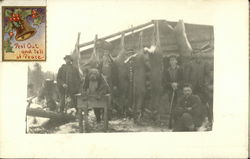 Five Men Posing With Deer and Bear Five Men Posing With Deer and Bear