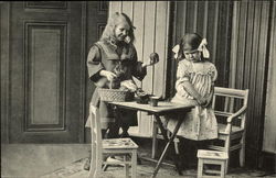Girl offering another girl an apple Girl offering another girl an apple
